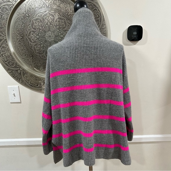 Autumn Cashmere Brenton Striped Funnel Neck sweater - Size M - Picture 8 of 8